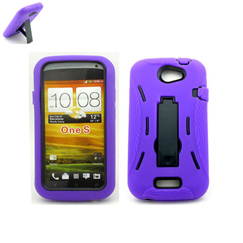 Armor Hybrid Case for HTC ONE S (Purple)